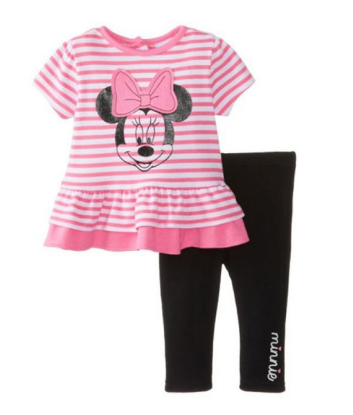 Pink Stripes Minnie Pajama 1