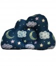 0402-35c-Cloud Shape Infant Pillow - Blue Night Sky
