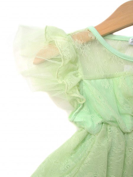 Waistband Tutu Dress Green