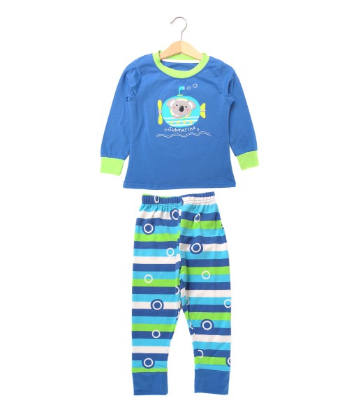 Koala Submarine Blue Green Pajama 1