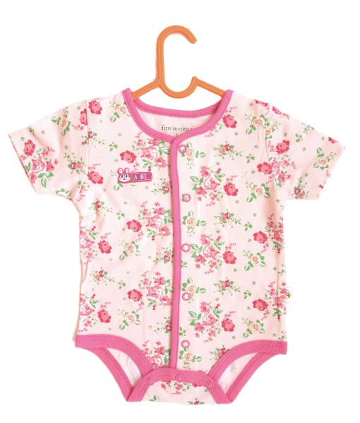 Rabbit Flower Pink Bodysuit 1