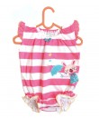 Rabbit Umbrella Pink Stripe Bodysuit