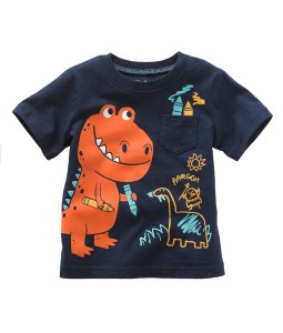 Dino Doodling Dark Blue Tee