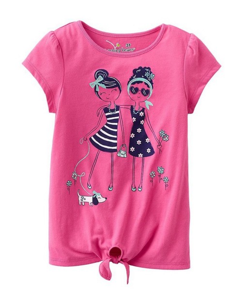 Girl Flower Friends Pink Tee 1