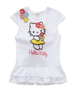 Hello Kitty Flower White Tee