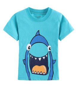 Shark Front Blue Tee
