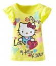 Yellow Peace Love Hello Kitty Tee