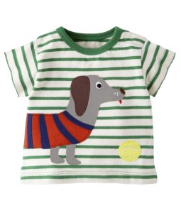 Dashcund Green Stripes Tee