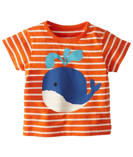 Whale Orange Stripes Tee 1