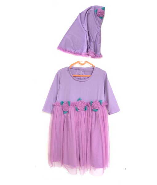 Gamis Tutu Dress - Purple 1