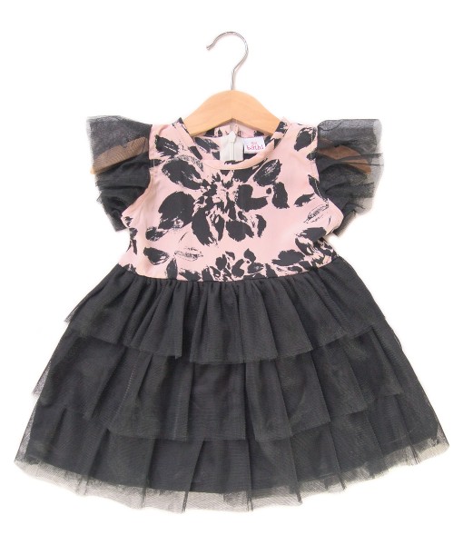 Tulle Dress - Flower Black 1