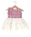 Tulle Ikat Dress - White