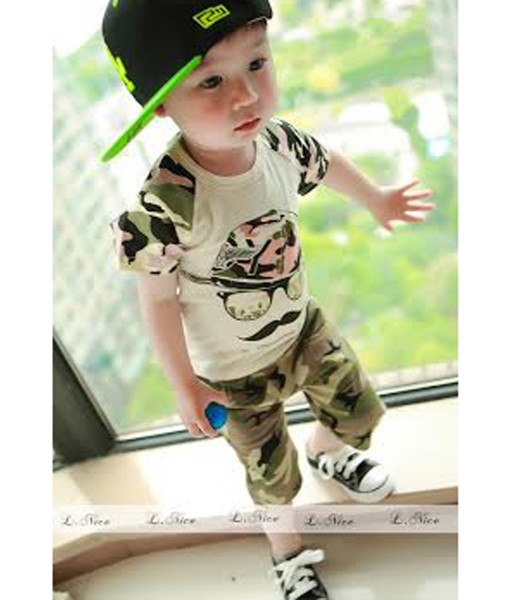 Army Mustache Tee + Pant