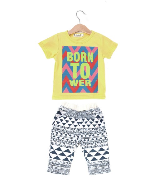 ZigZag Yellow Tee + Tribal Pant 1