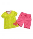 Butterfly Lime Stripe Tee + Pink Pant