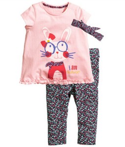 Rabbit Fashion Peach Tee + Cherry Pant