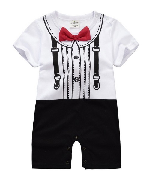 Formal Print White Romper 1