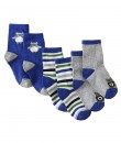 Blue Green Owl 3-pairs Socks