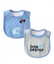 Blue Grey Elehant Balloon 2in1 Bib