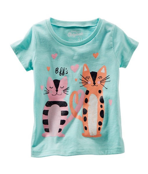 Turquoise Kitten BFFs Tee 1