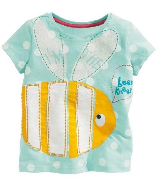 Big Bee Polkadot Turquoise Tee 1