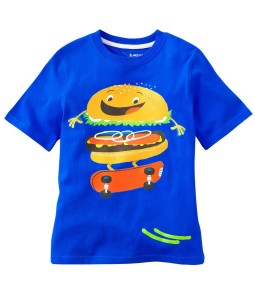 Blue Burger Skateboard Tee