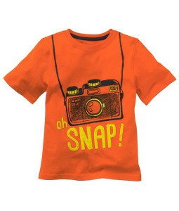 Orange Camera Oh Snap Tee (warna kurang orange)
