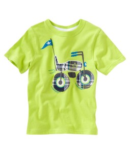 Green Motorcycle Star Flag Tee