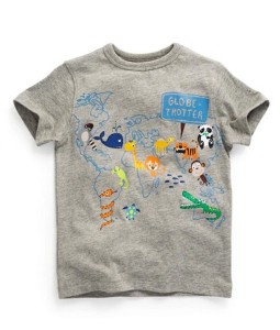 Globe Trotter Grey Tee