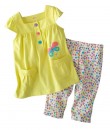 Yellow Butterfly Tee + Hearts Pant