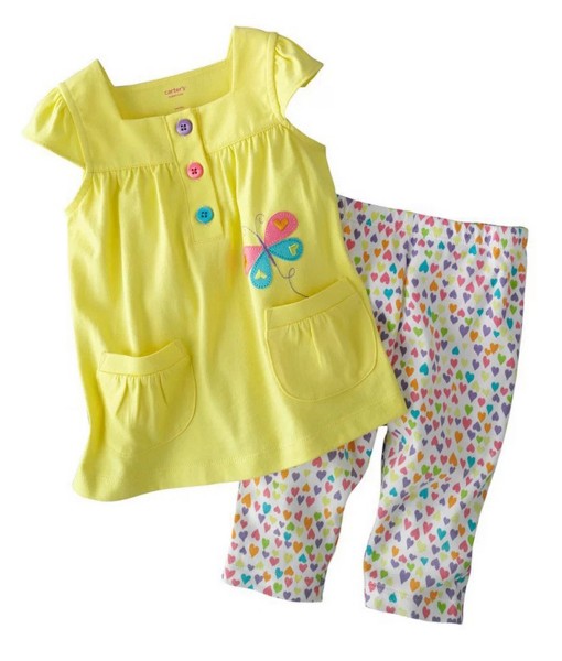 Yellow Butterfly Tee + Hearts Pant 1