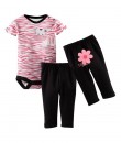 Zebra Pink Bodysuit + Flower Pant