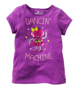Purple Dancing Robot Tee