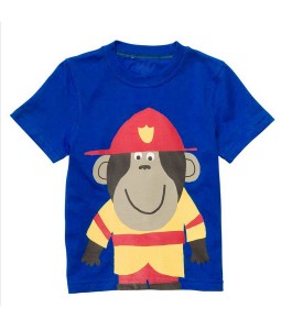 Blue Monkey Firefighter Tee