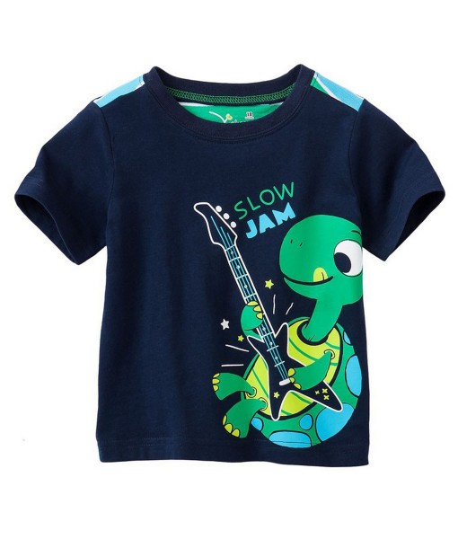 Dark Blue Turtle Slow Jam Tee 1