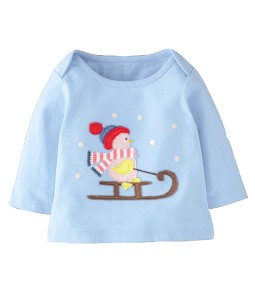Snowman Sliding Blue Tee