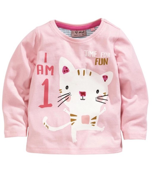 One Fun Cat Pink Tee 1