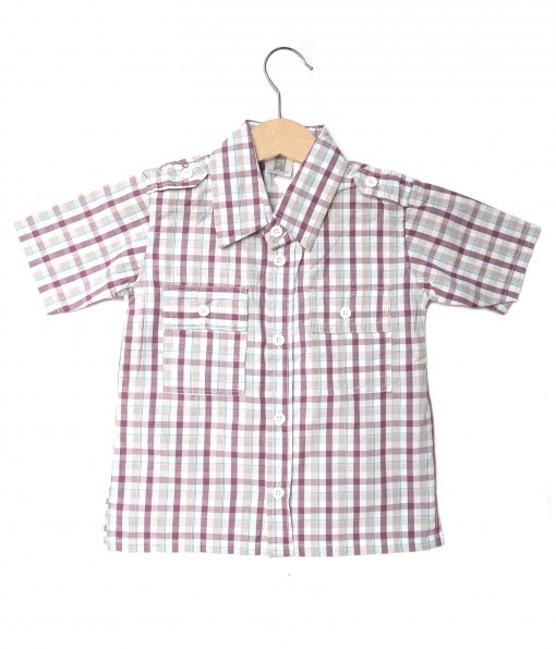 Safari Plaid Shirt- Purple 1