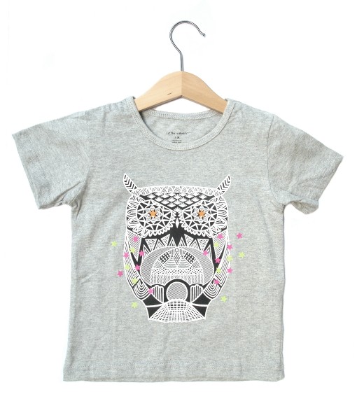 Pattern Owl Grey Tee 1