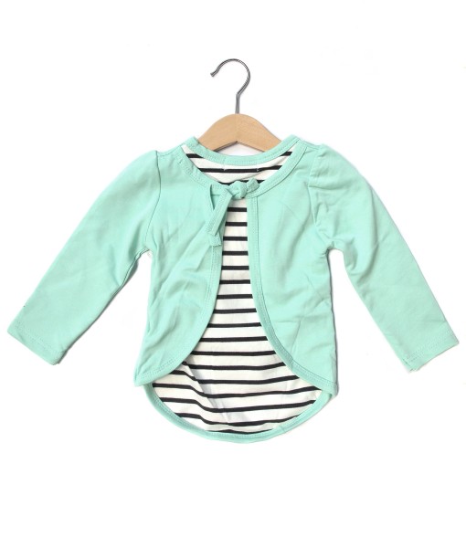 Bunny Applique Assymetry Tee - Turquoise