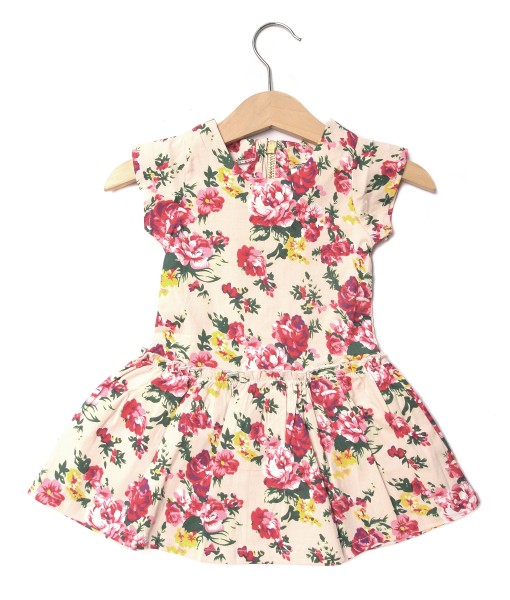 Baby Flower Dress - Beige 1