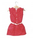 Buttoned Up Dress - Red Dot