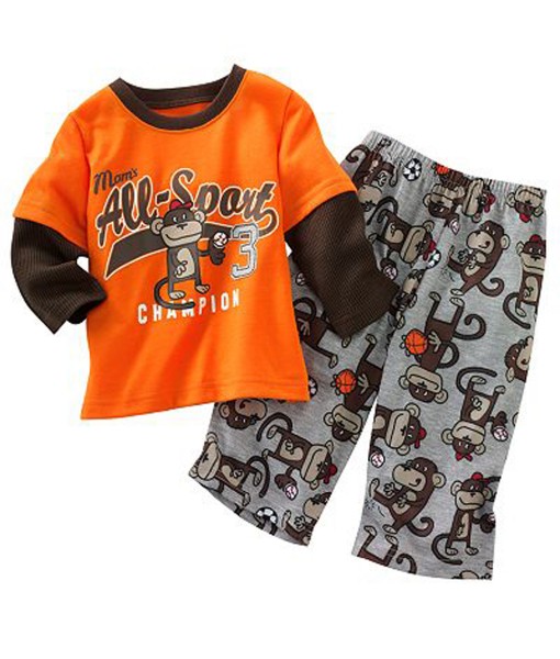 Monkey Sport Orange Tee + Pant 1