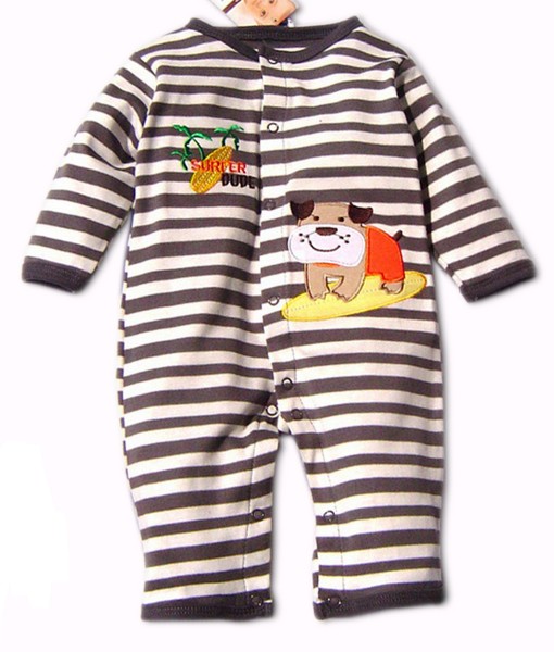 Bulldog Grey Stripe Jumpsuit 1