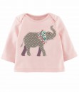 Elephant Applique Pink Tee