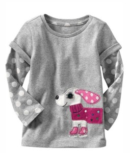 Puppy Skating Grey Tee