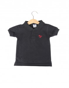 Boy Collared Tee - Black