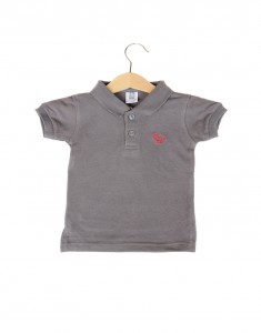 Boy Collared Tee - Grey