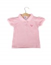 Girl Collared Tee - Pink Soft