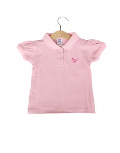 Girl Collared Tee - Pink Soft